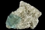 Green Fluorite Crystals on Quartz - China #122001-1